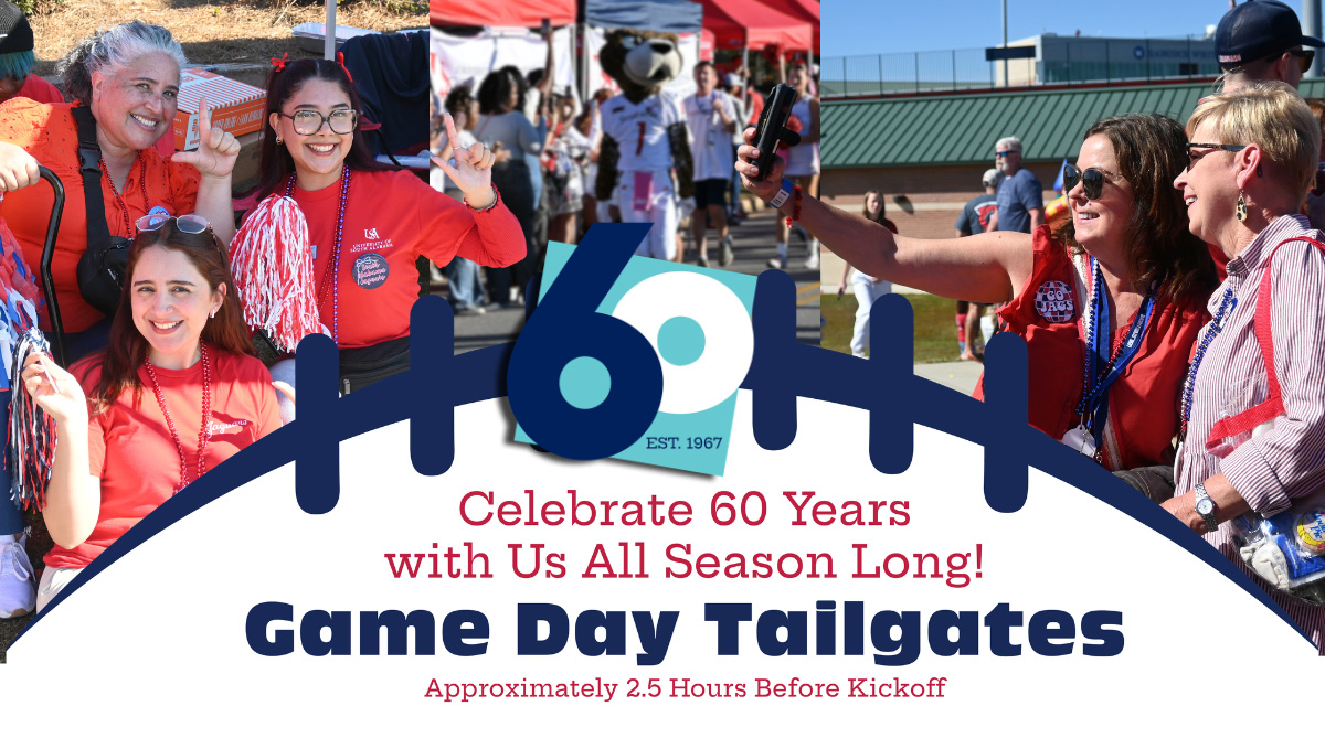 Celebrate 60 Years with Us All Season Long Game Day Tailgates Approximately 2.5 hours before kickoff
