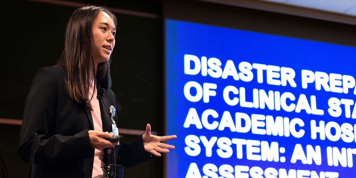 Medical student presents her research