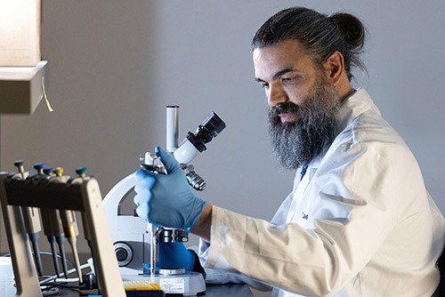Timothy Casselli, Ph.D., an assistant professor of microbiology and immunology at the Frederick P. Whiddon College of Medicine