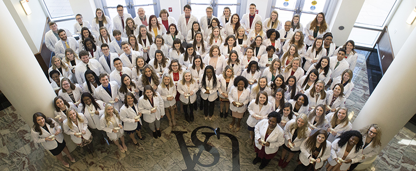 Nursing Students looking up