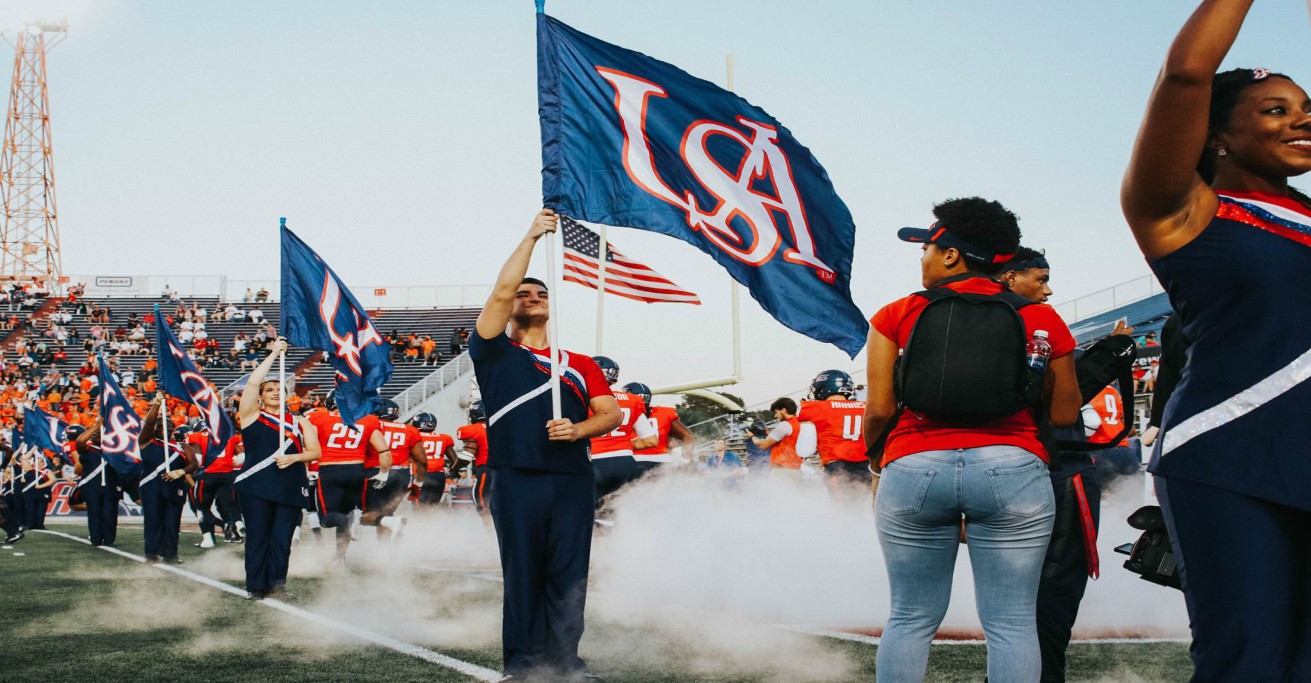 Colorguard at Pregame.