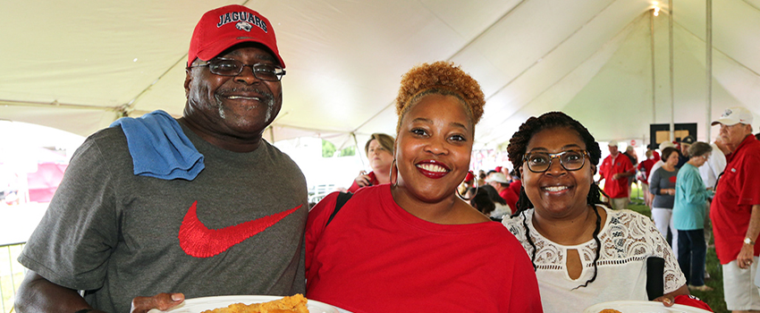 Family at South tailgating event.