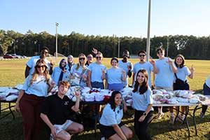 SGA students at intramural field.