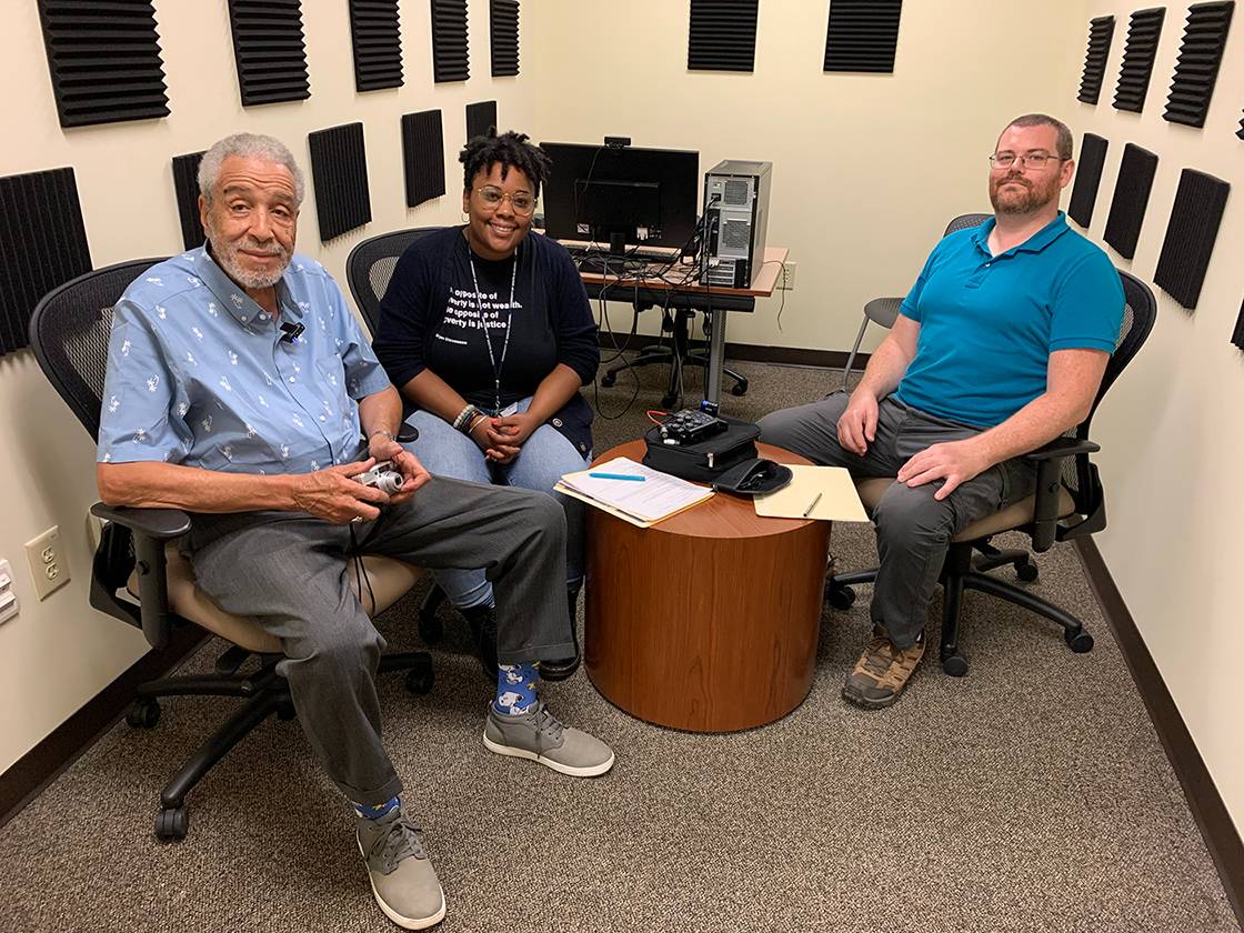 Joaquin Holloway sits for an interview with Jada Jones and Ryan Morini.